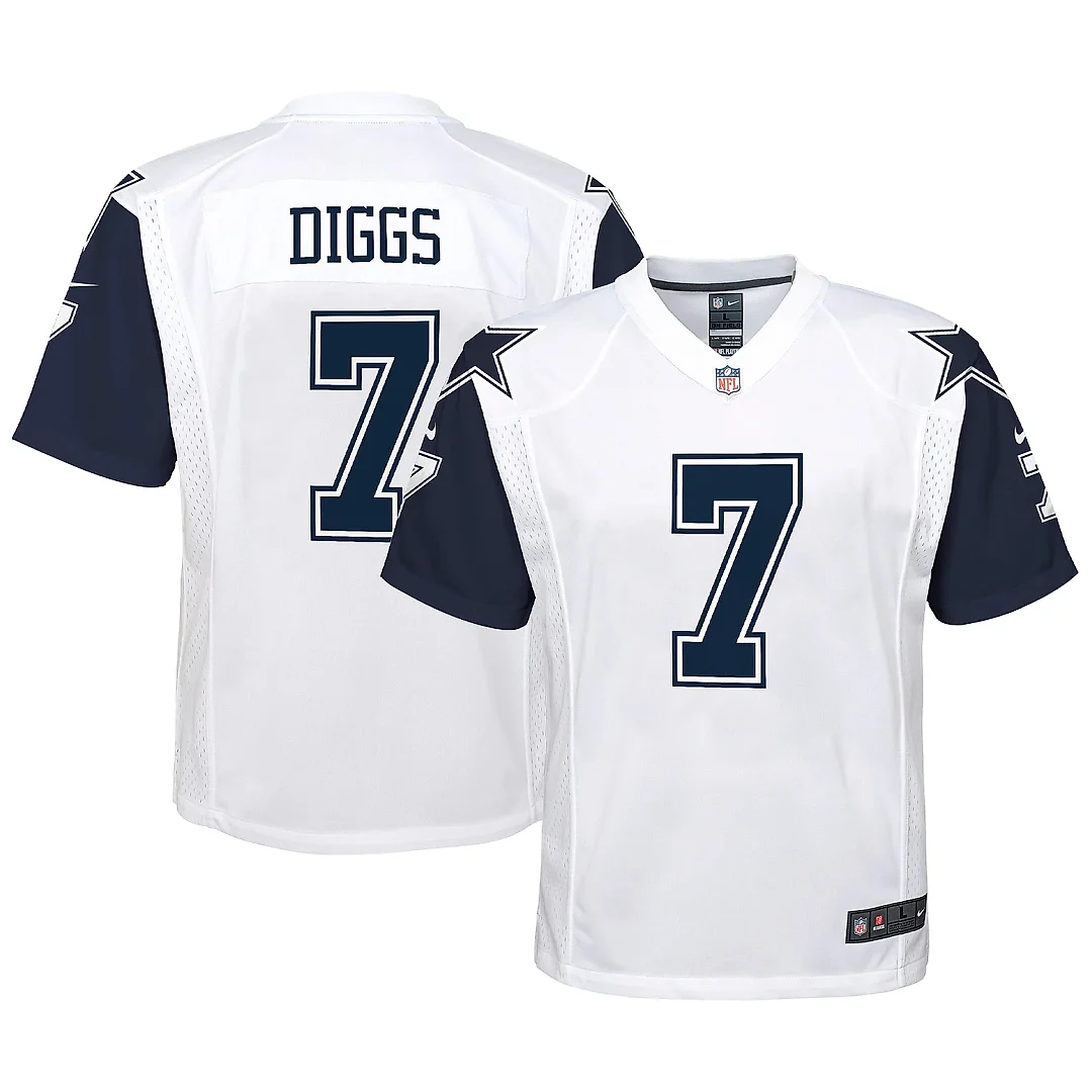 Zennovawear Youth Dallas Cowboys Trevon Diggs White Alternate Game Jersey