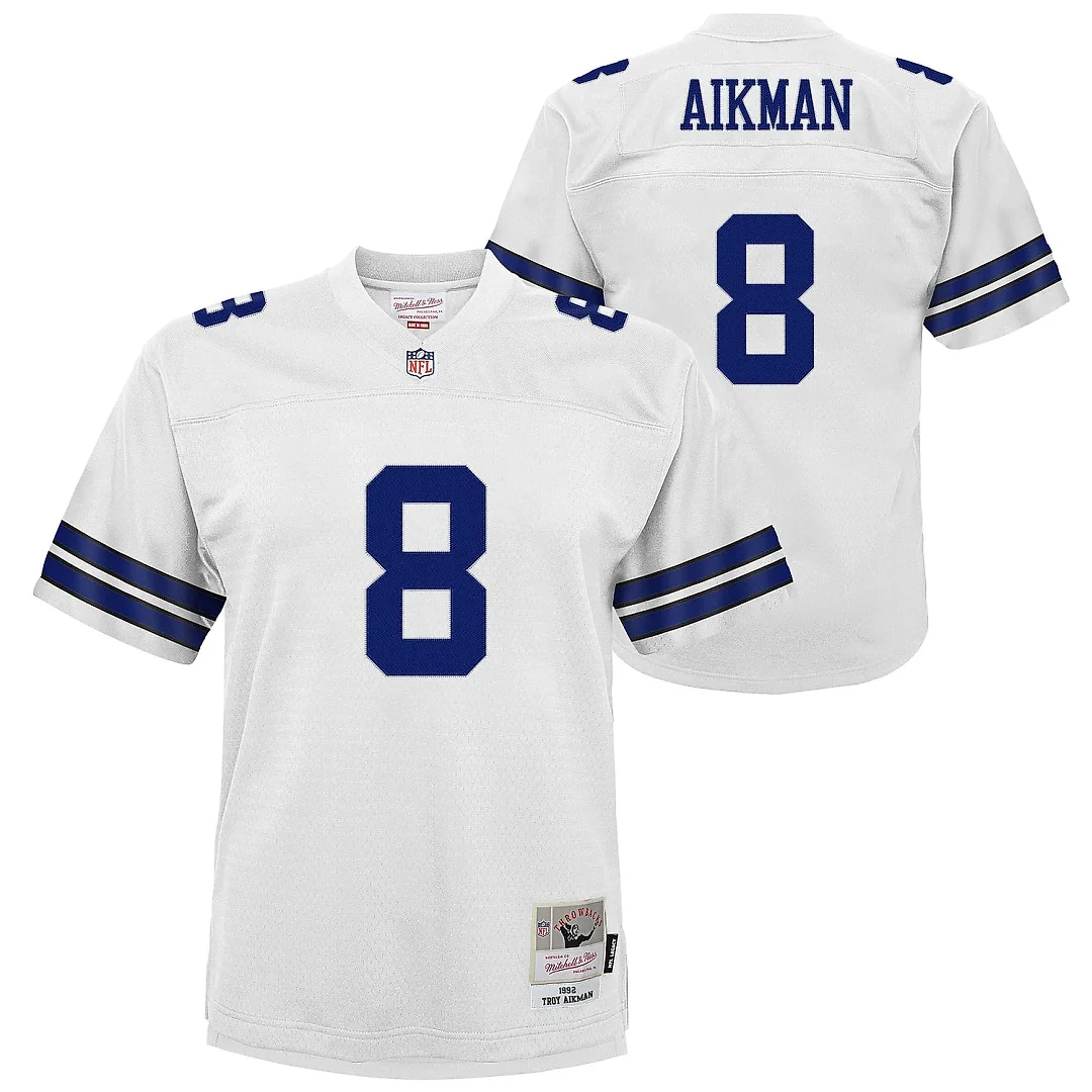 Zennovawear Youth Dallas Cowboys Troy Aikman Mitchell & Ness White 1992 Legacy Jersey