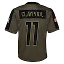 Zennovawear Youth Dallas Pittsburgh Steelers Chase Claypool Olive Salute To Service Game Jersey