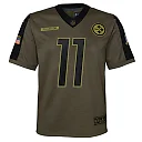 Zennovawear Youth Dallas Pittsburgh Steelers Chase Claypool Olive Salute To Service Game Jersey