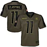 Zennovawear Youth Dallas Pittsburgh Steelers Chase Claypool Olive Salute To Service Game Jersey