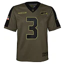 Zennovawear Youth Dallas Seattle Seahawks Russell Wilson Olive Salute To Service Game Jersey