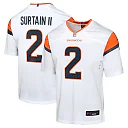 Zennovawear Youth Denver Broncos Patrick Surtain II White Mile High Collection Game Jersey