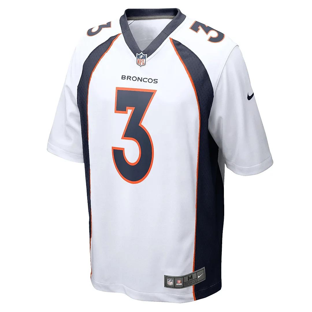 Zennovawear Youth Denver Broncos Russell Wilson White Game Jersey