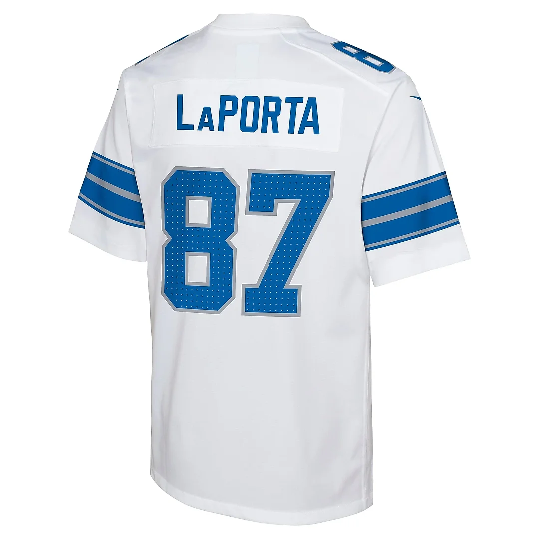 Zennovawear Youth Detroit Lions Sam LaPorta White Player Game Jersey