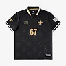 Zennovawear New Orleans Saints Youth Football x Football Collared Fan Top - Black