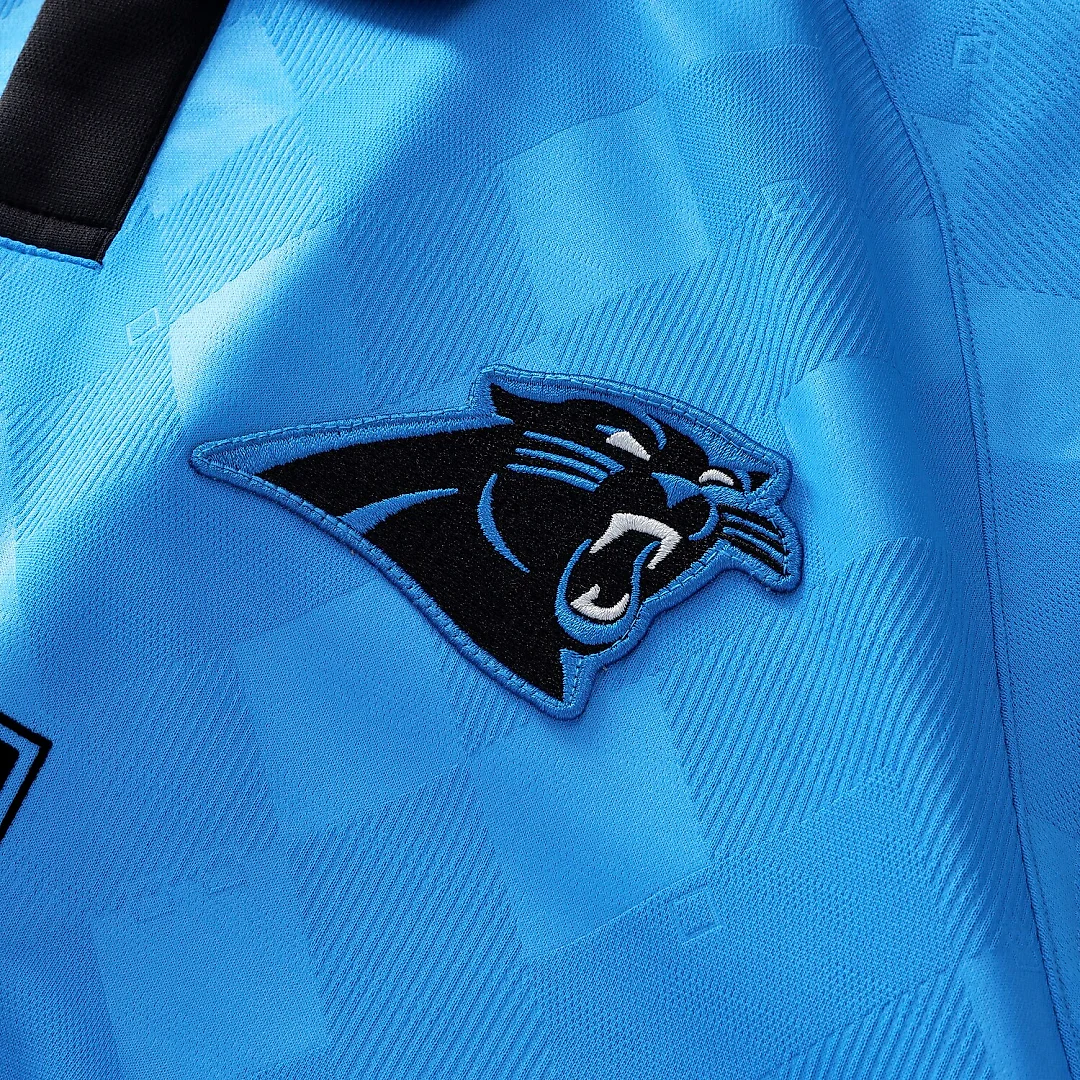 Zennovawear Carolina Panthers Youth Football x Football Collared Fan Top - Blue