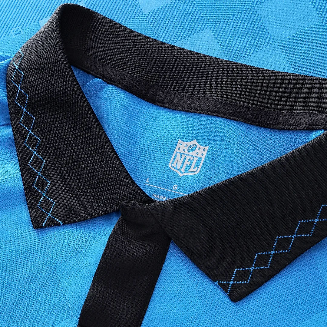 Zennovawear Carolina Panthers Youth Football x Football Collared Fan Top - Blue