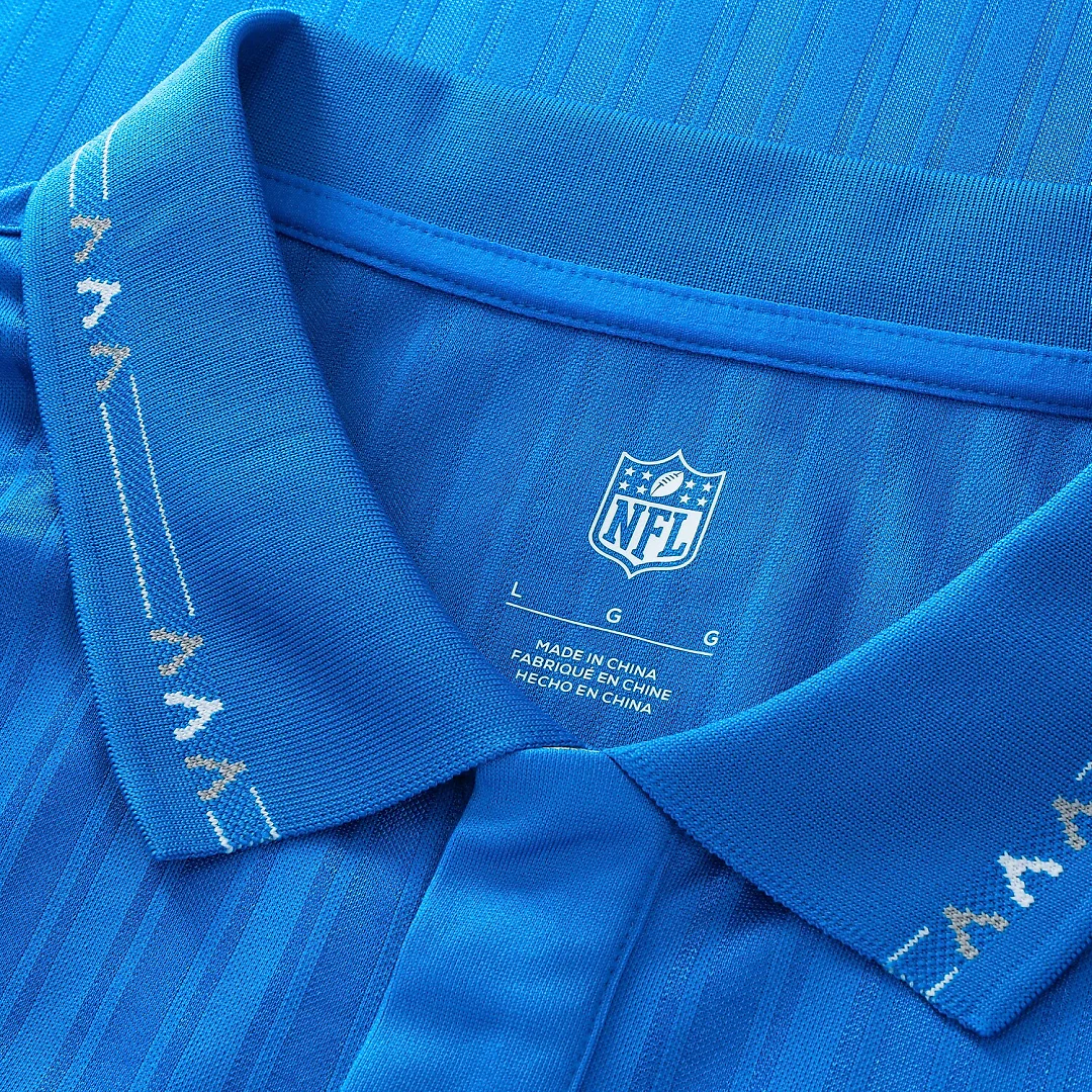 Zennovawear Detroit Lions Youth Football x Football Collared Fan Top - Blue