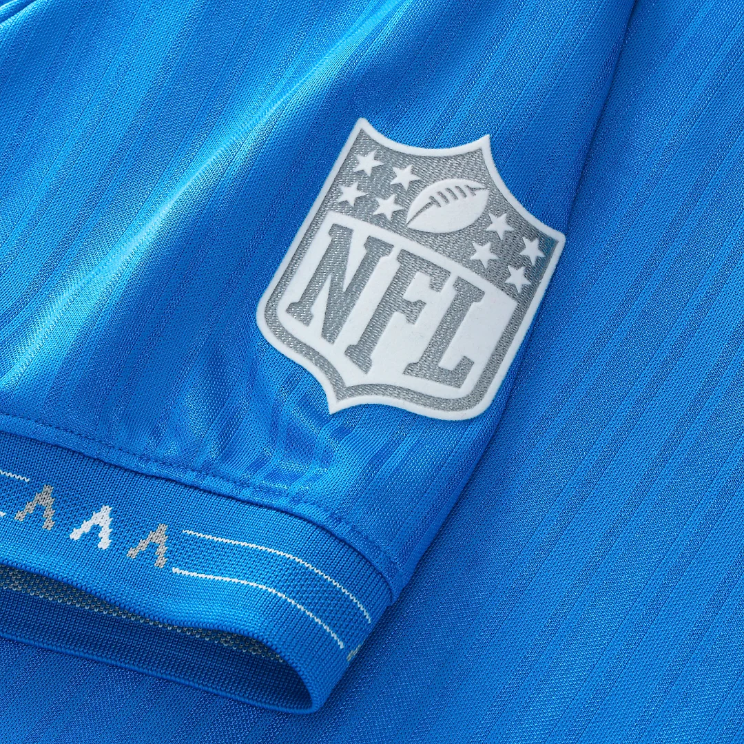 Zennovawear Detroit Lions Youth Football x Football Collared Fan Top - Blue