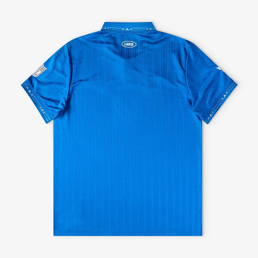 Zennovawear Detroit Lions Youth Football x Football Collared Fan Top - Blue
