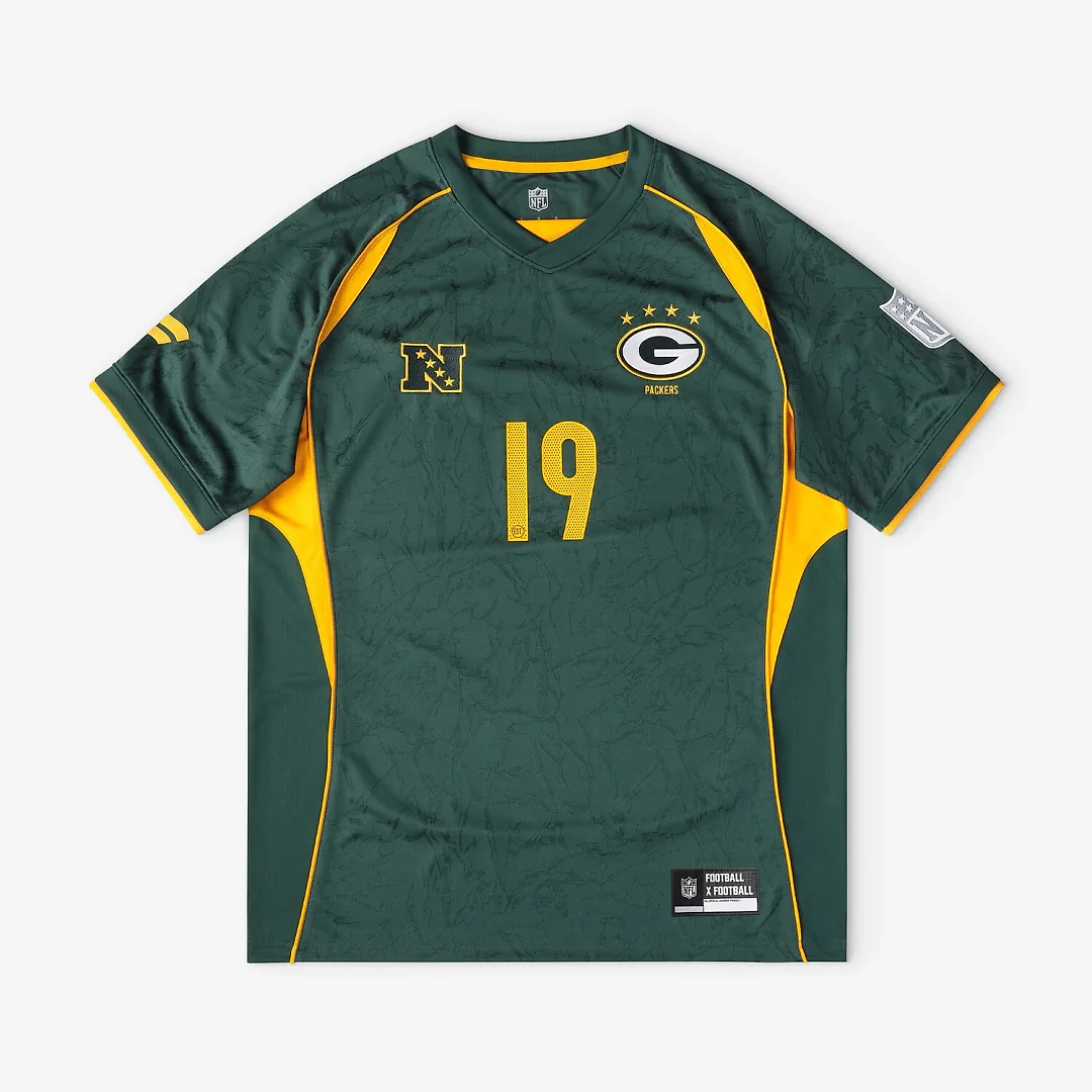 Zennovawear Green Bay Packers Youth Football x Football V-Neck Fan Top - Green