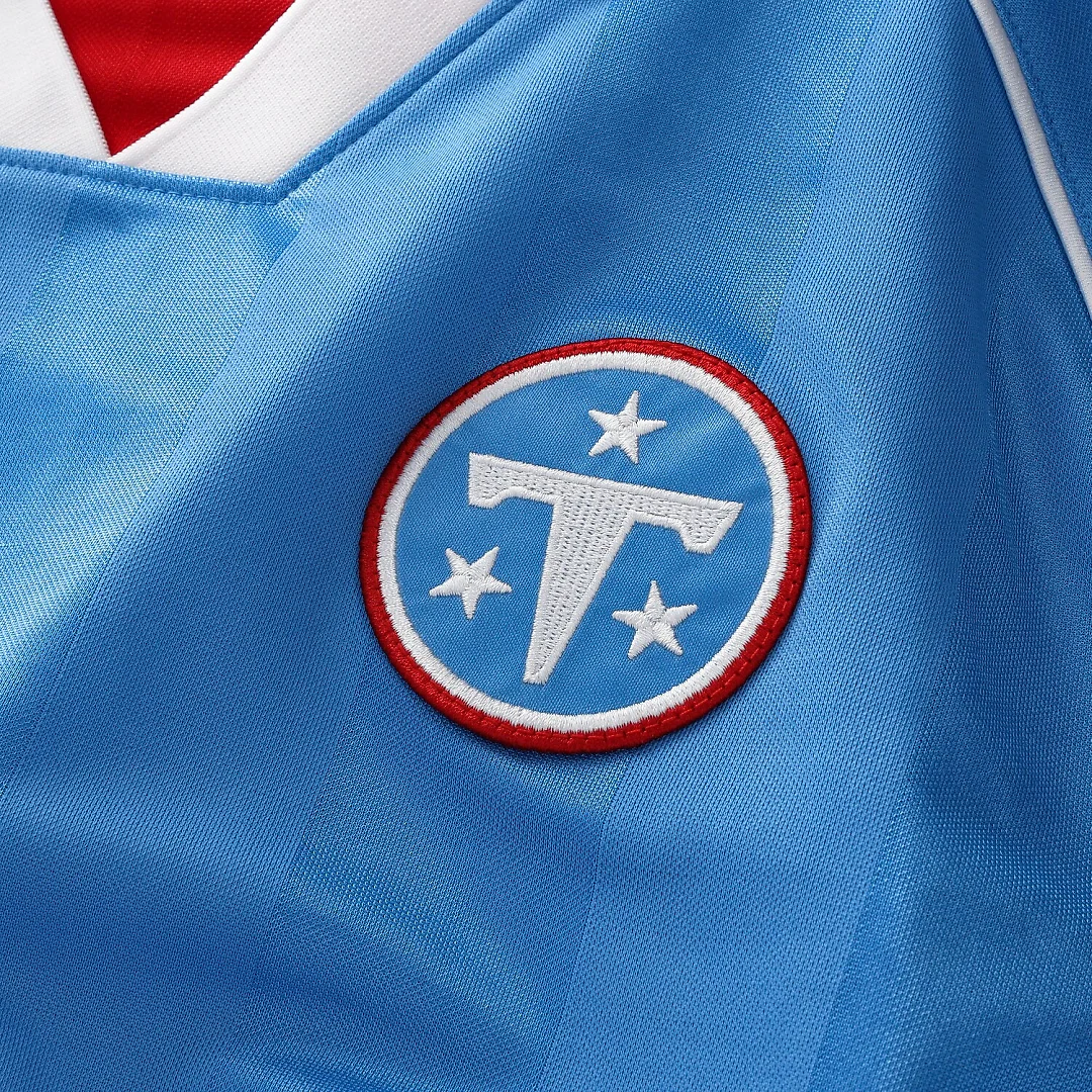 Zennovawear Tennessee Titans Youth Football x Football V-Neck Fan Top - Light Blue