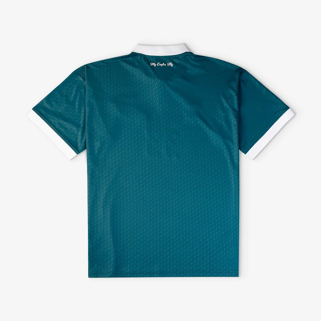 Zennovawear Philadelphia Eagles Youth Football x Football Collared Fan Top - Midnight Green