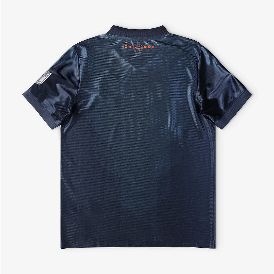 Zennovawear Chicago Bears Youth Football x Football V-Neck Fan Top - Navy