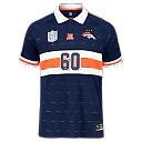 Zennovawear Denver Broncos Youth Football x Football Collared Fan Top - Navy