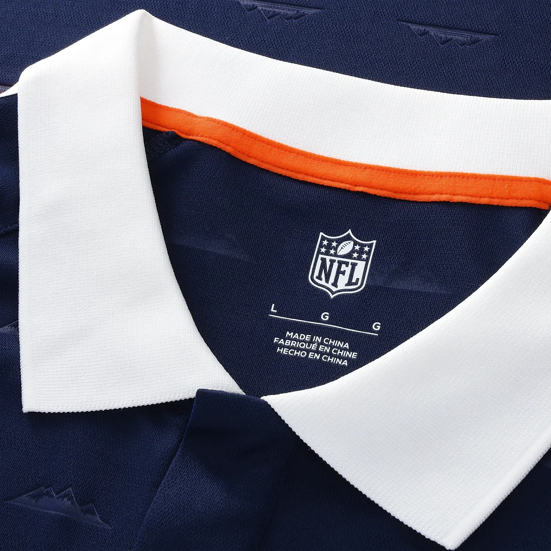 Zennovawear Denver Broncos Youth Football x Football Collared Fan Top - Navy