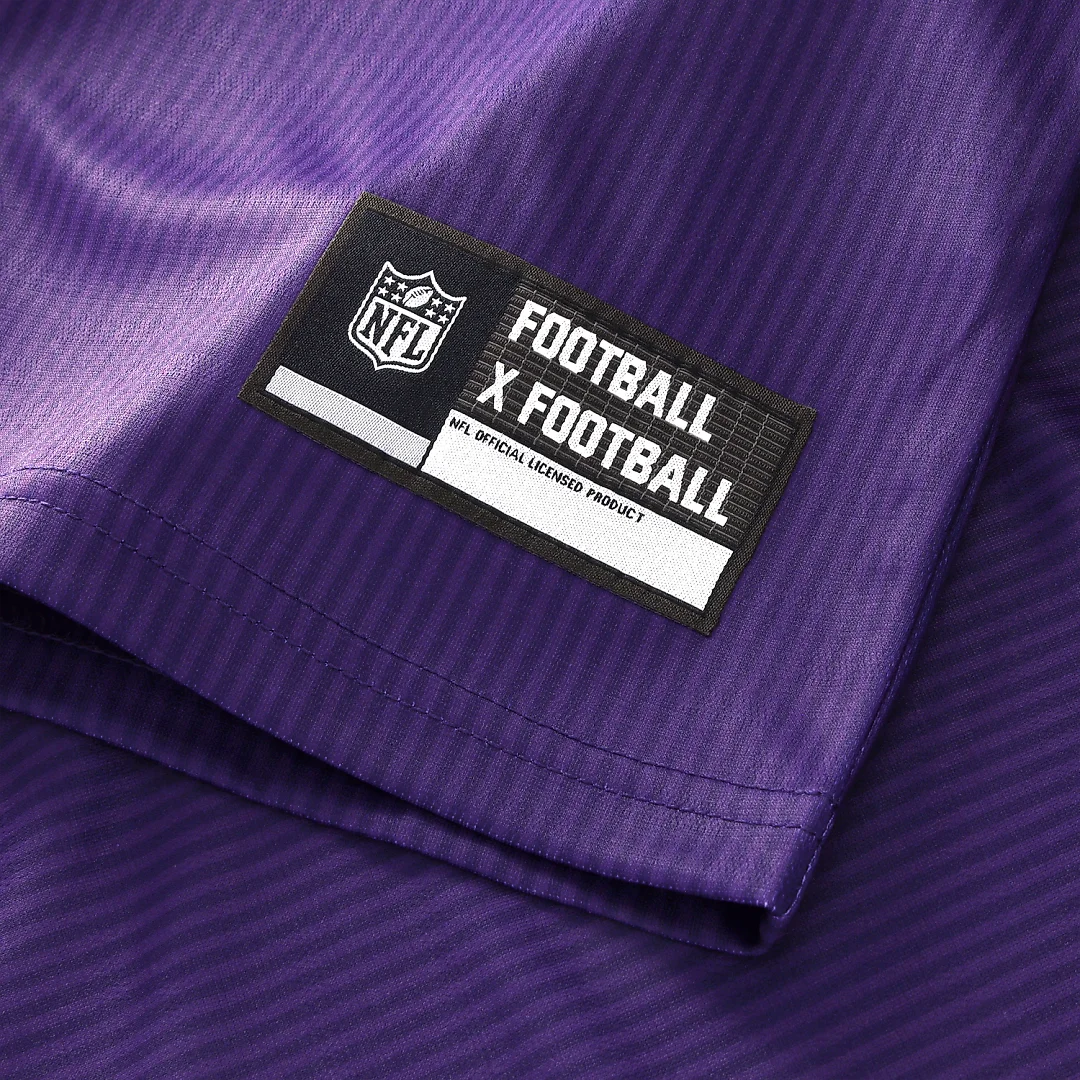 Zennovawear Baltimore Ravens Youth Football x Football Collared Fan Top - Purple