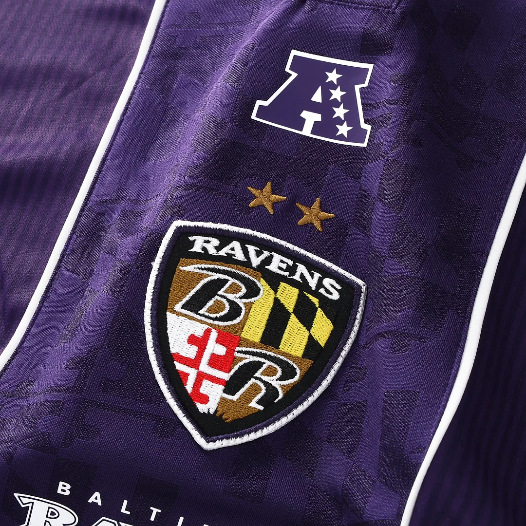 Zennovawear Baltimore Ravens Youth Football x Football Collared Fan Top - Purple