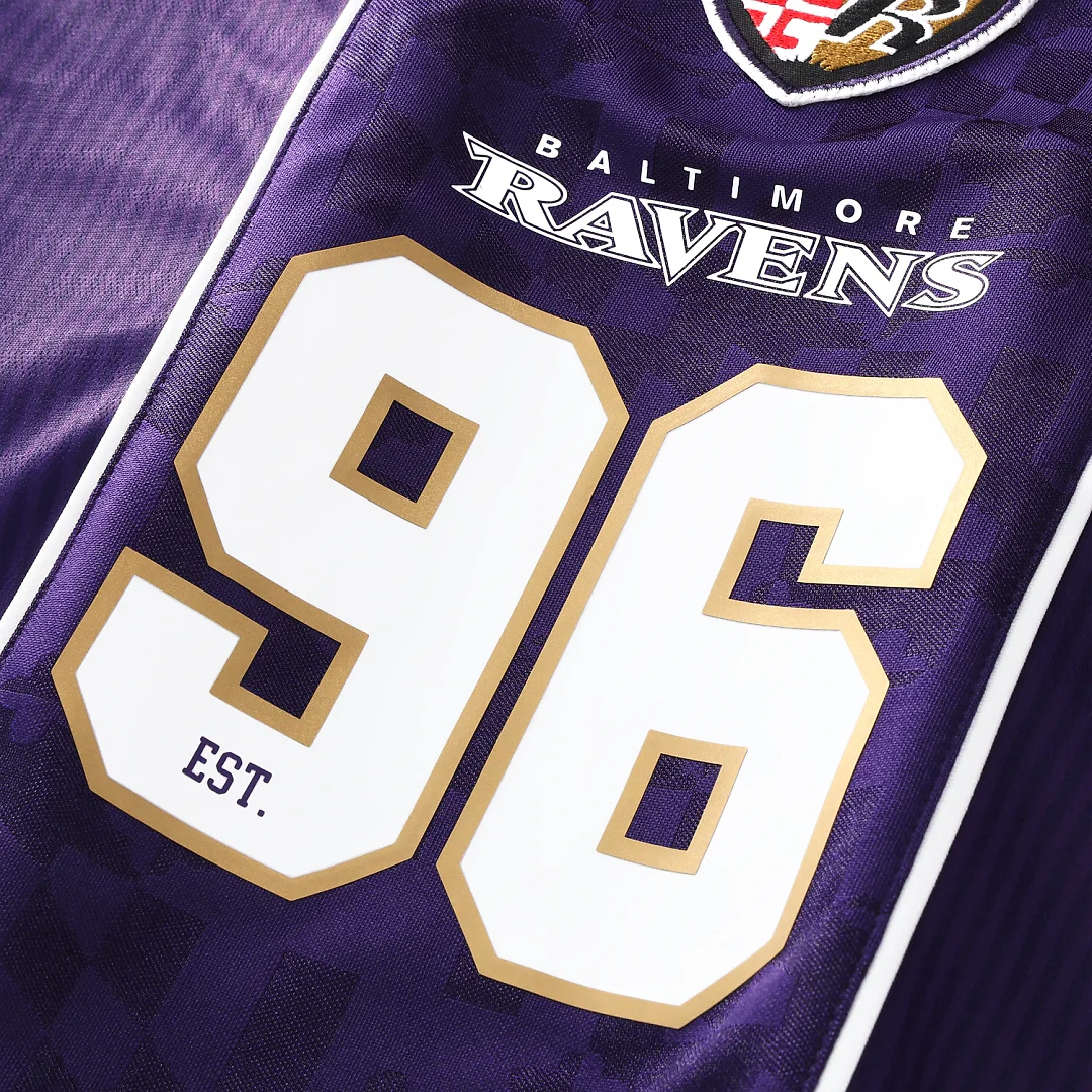 Zennovawear Baltimore Ravens Youth Football x Football Collared Fan Top - Purple