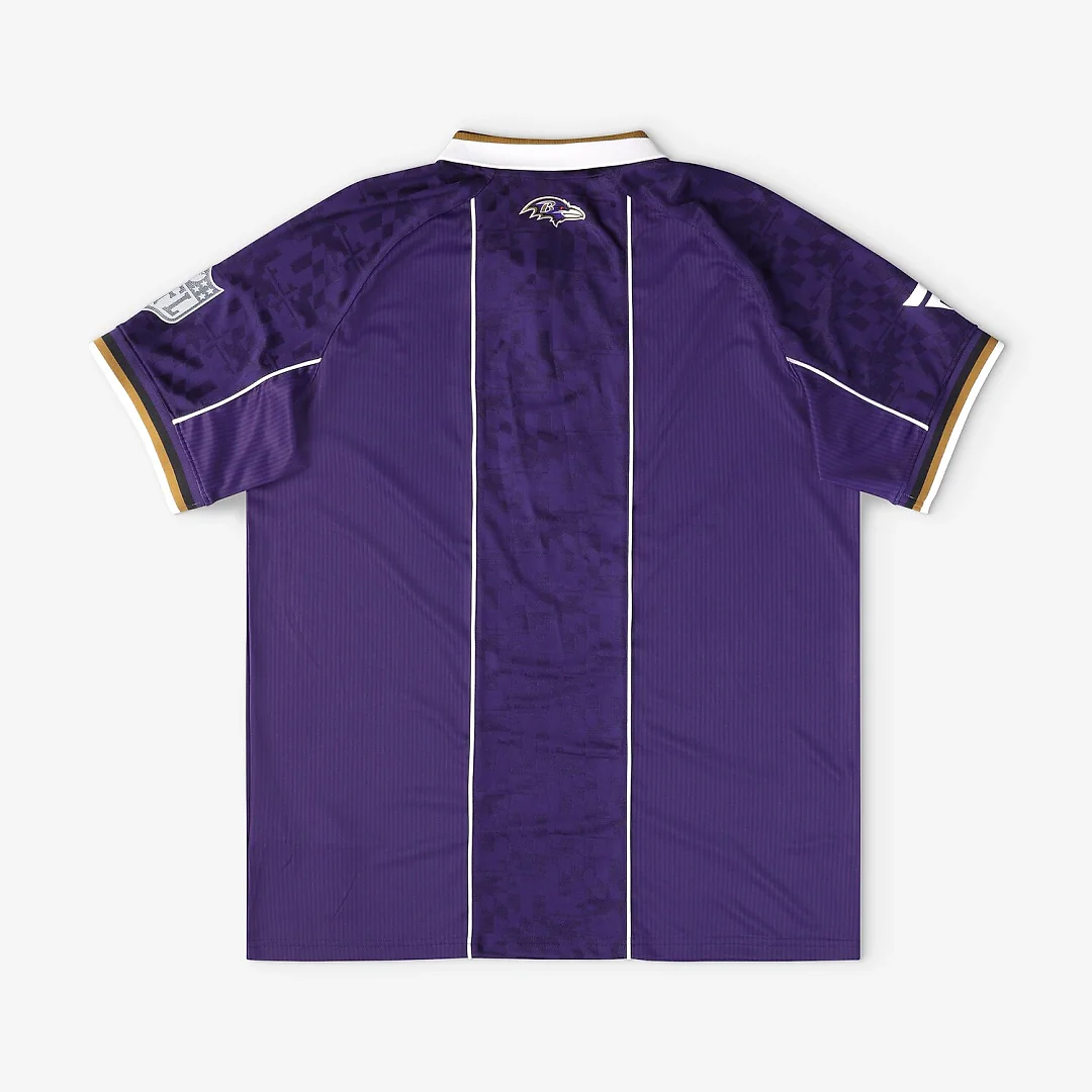 Zennovawear Baltimore Ravens Youth Football x Football Collared Fan Top - Purple
