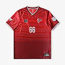 Zennovawear Atlanta Falcons Youth Football x Football V-Neck Fan Top - Red