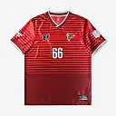 Zennovawear Atlanta Falcons Youth Football x Football V-Neck Fan Top - Red