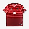 Zennovawear Atlanta Falcons Youth Football x Football V-Neck Fan Top - Red