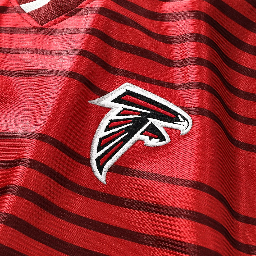 Zennovawear Atlanta Falcons Youth Football x Football V-Neck Fan Top - Red