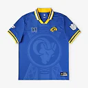 Zennovawear Los Angeles Rams Youth Football x Football Collared Fan Top - Royal