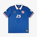 Zennovawear New York Giants Youth Football x Football Collared Fan Top - Royal