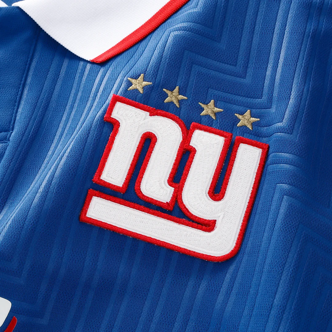 Zennovawear New York Giants Youth Football x Football Collared Fan Top - Royal