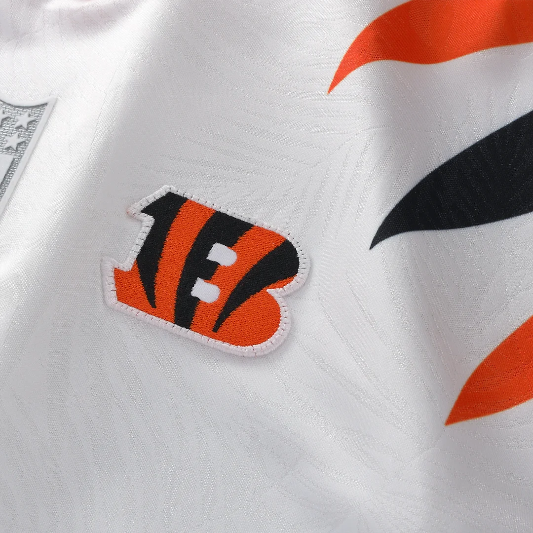 Zennovawear Cincinnati Bengals Youth Football x Football V-Neck Fan Top - White