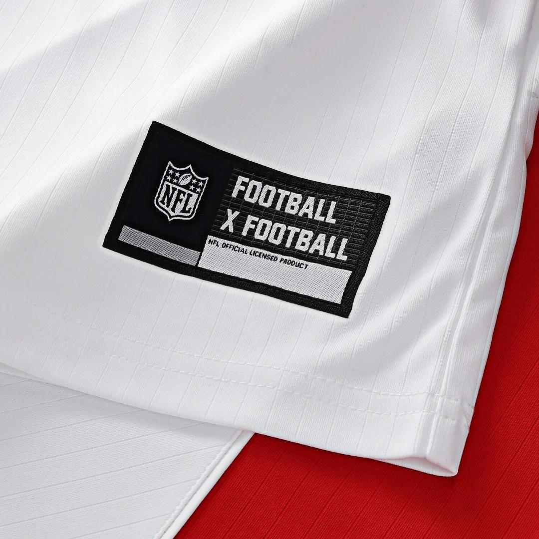 Zennovawear Kansas City Chiefs Youth Football x Football Collared Fan Top - White