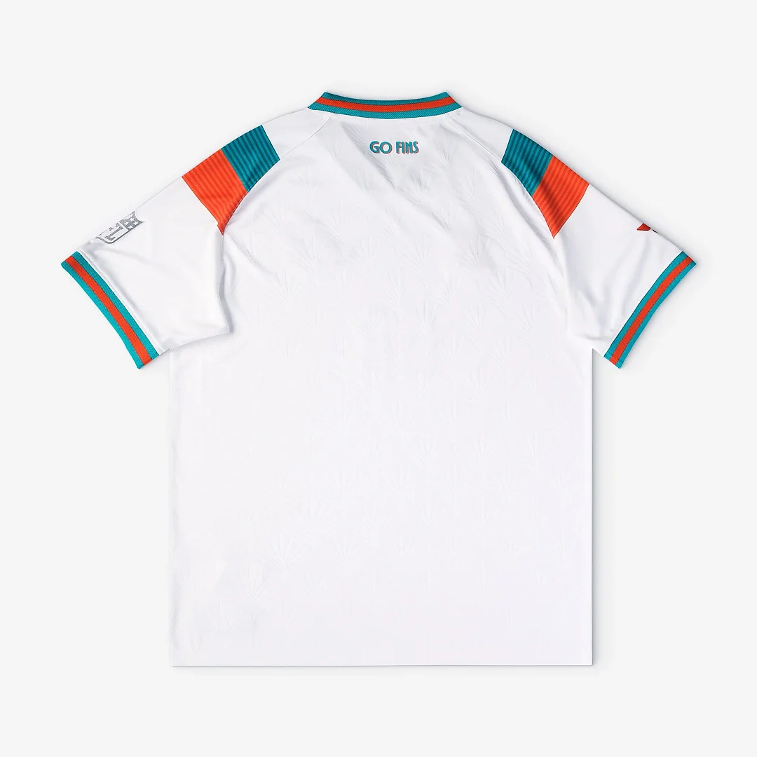 Zennovawear Miami Dolphins Youth Football x Football V-Neck Fan Top - White