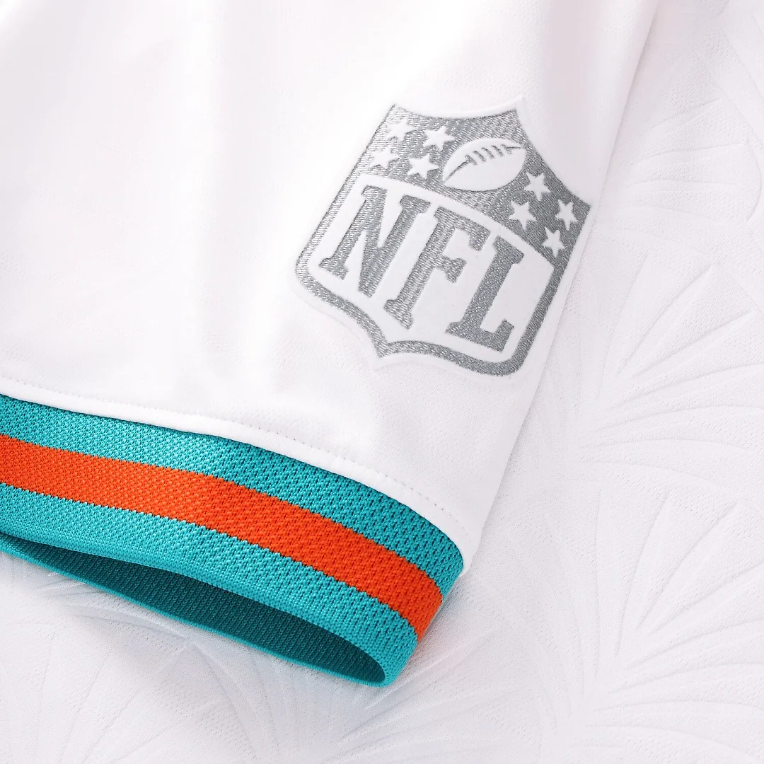 Zennovawear Miami Dolphins Youth Football x Football V-Neck Fan Top - White