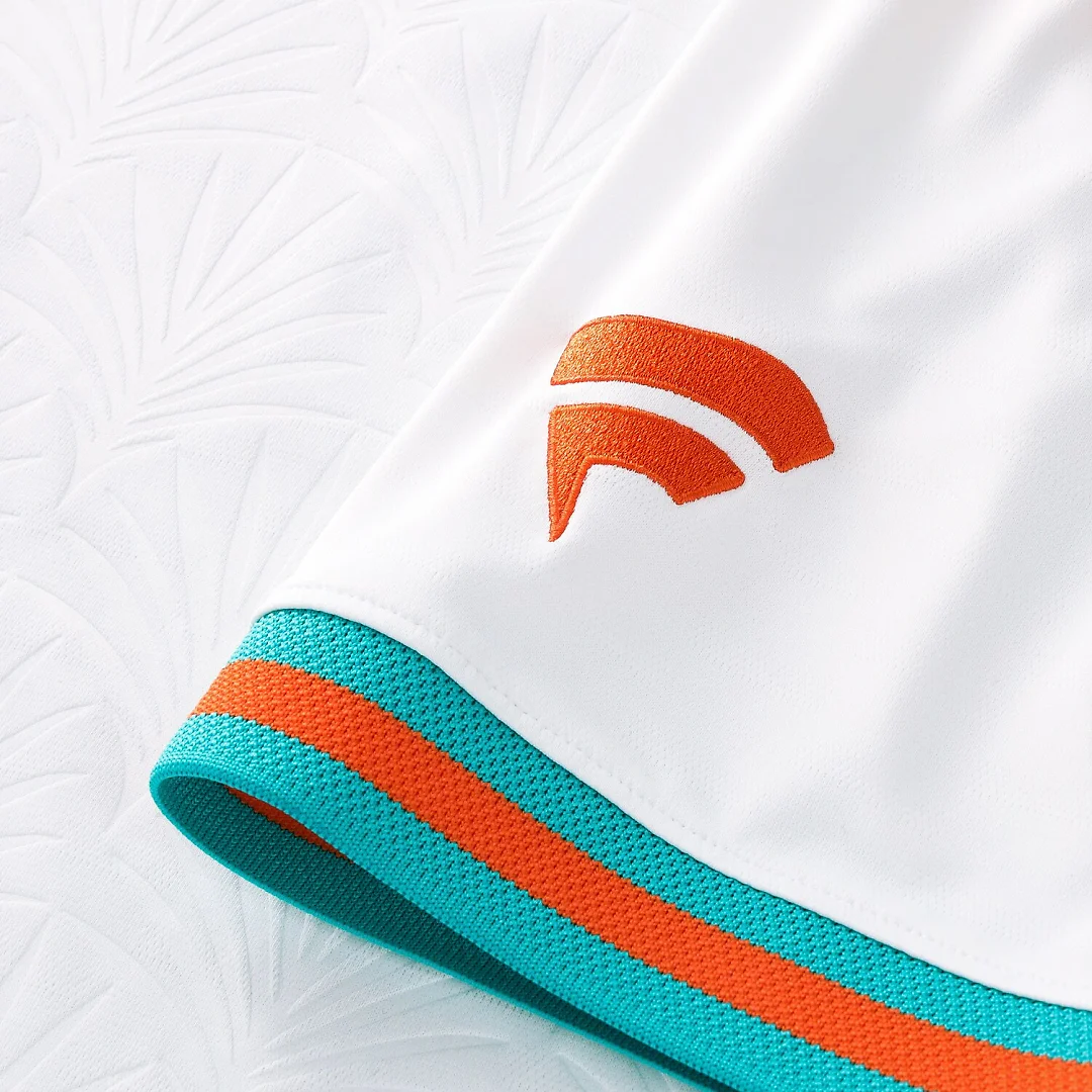 Zennovawear Miami Dolphins Youth Football x Football V-Neck Fan Top - White