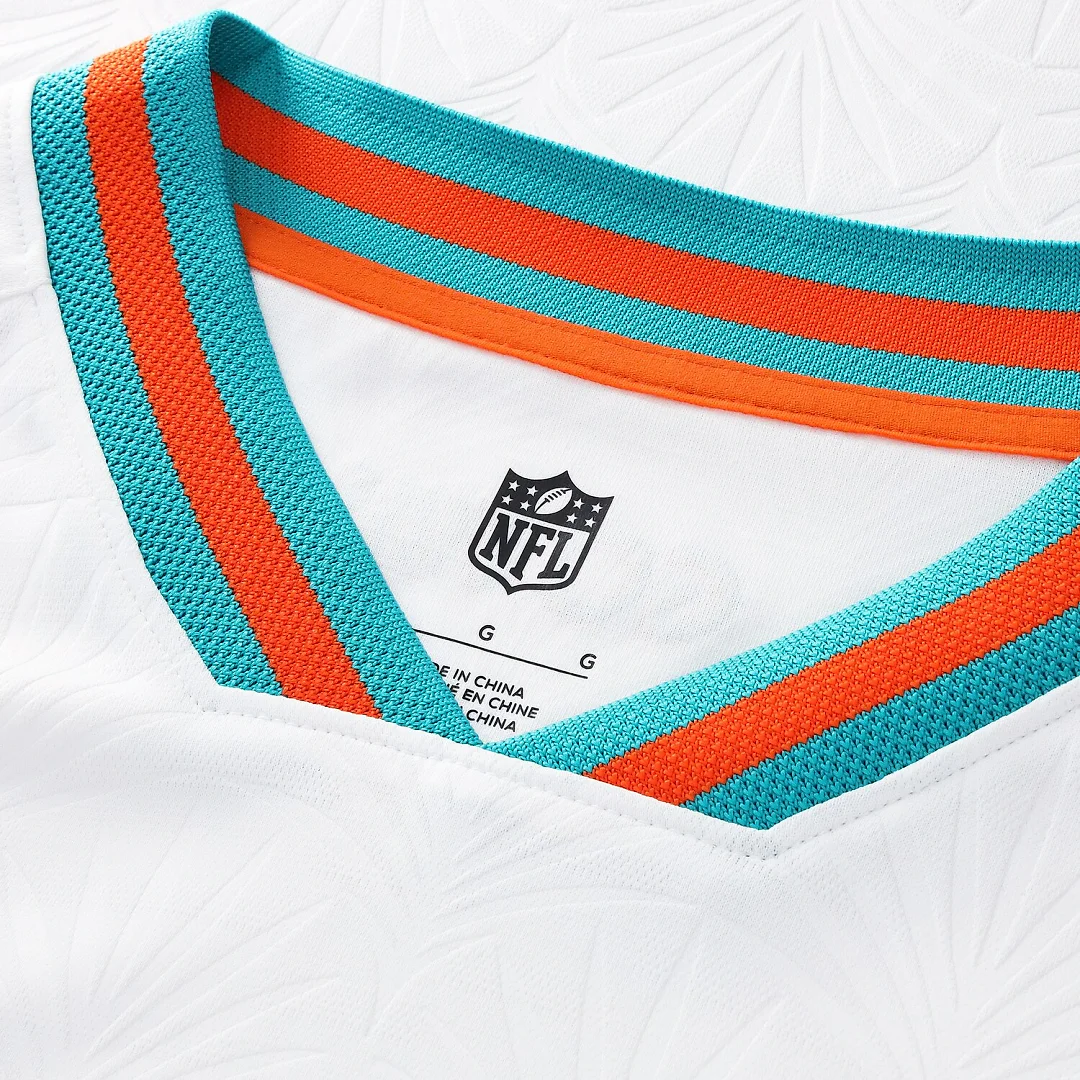 Zennovawear Miami Dolphins Youth Football x Football V-Neck Fan Top - White