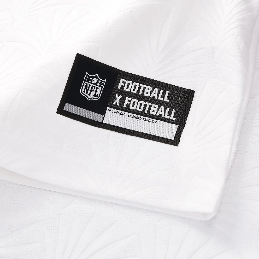 Zennovawear Miami Dolphins Youth Football x Football V-Neck Fan Top - White