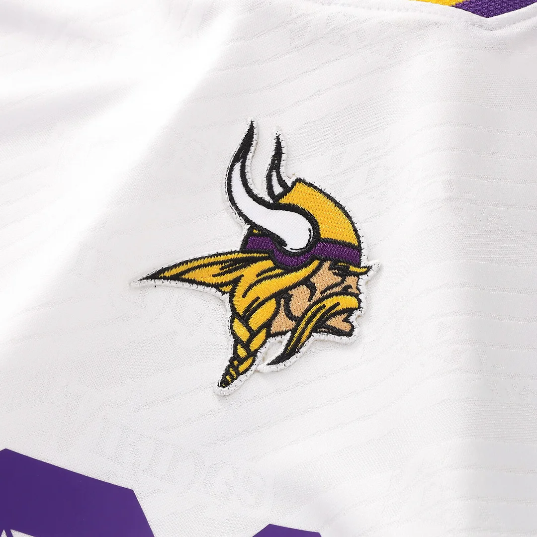 Zennovawear Minnesota Vikings Youth Football x Football V-Neck Fan Top - White