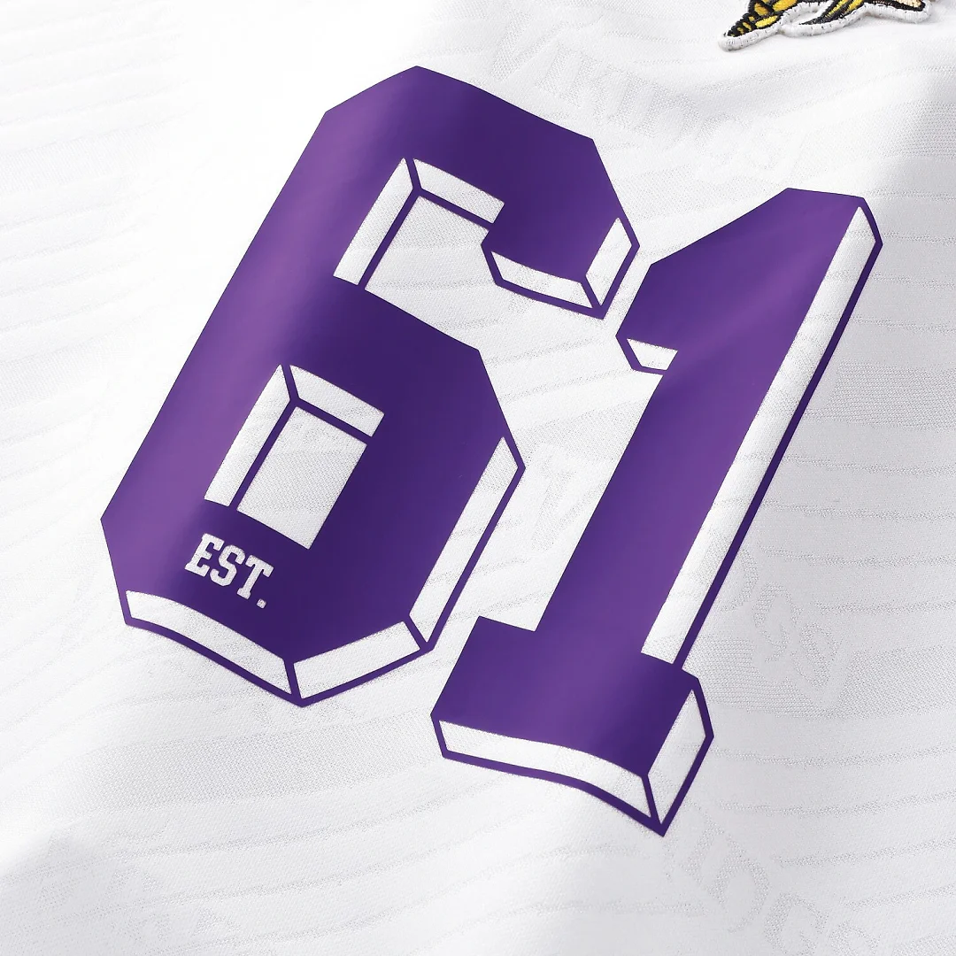 Zennovawear Minnesota Vikings Youth Football x Football V-Neck Fan Top - White