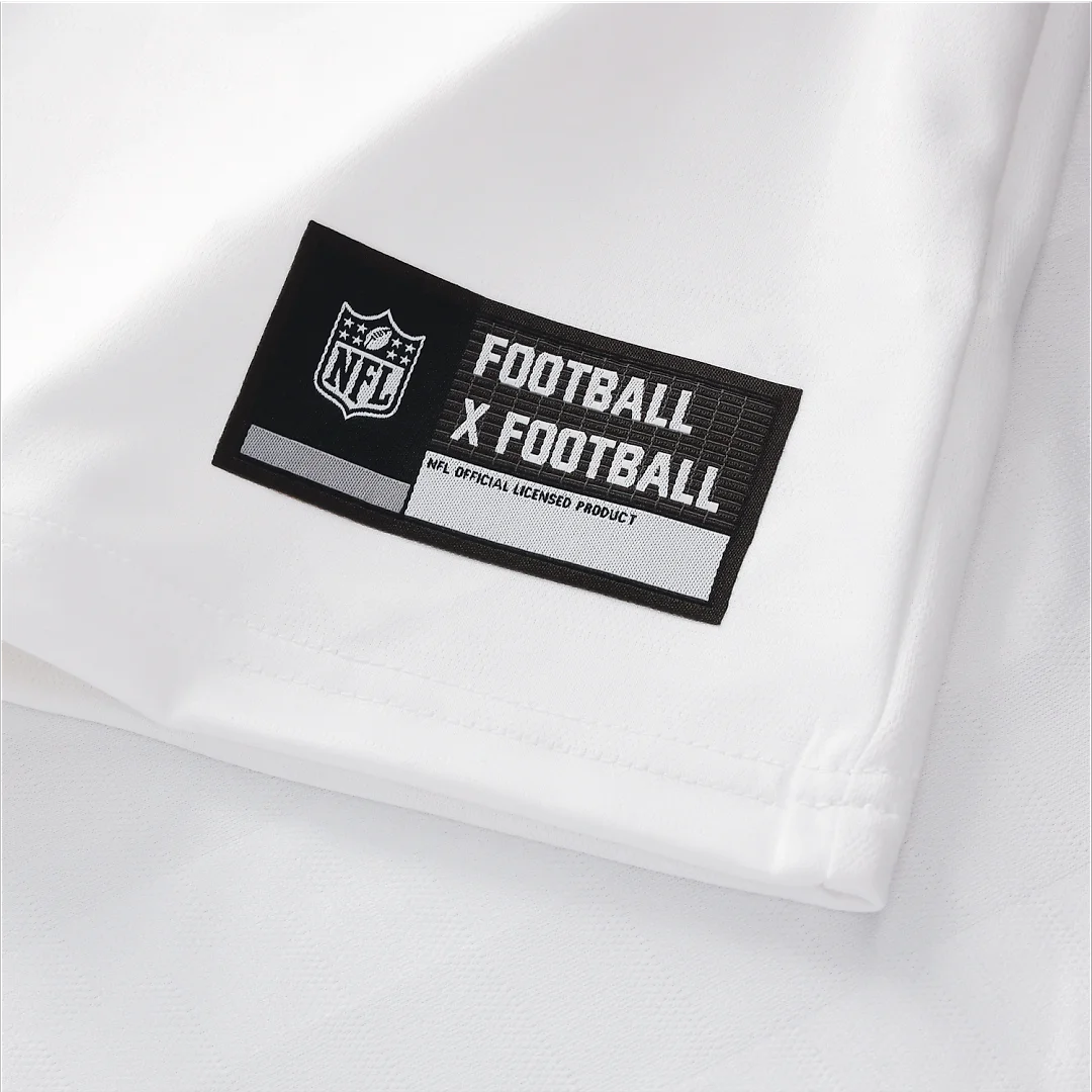 Zennovawear New England Patriots Youth Football x Football V-Neck Fan Top - White