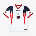 Zennovawear New England Patriots Youth Football x Football V-Neck Fan Top - White