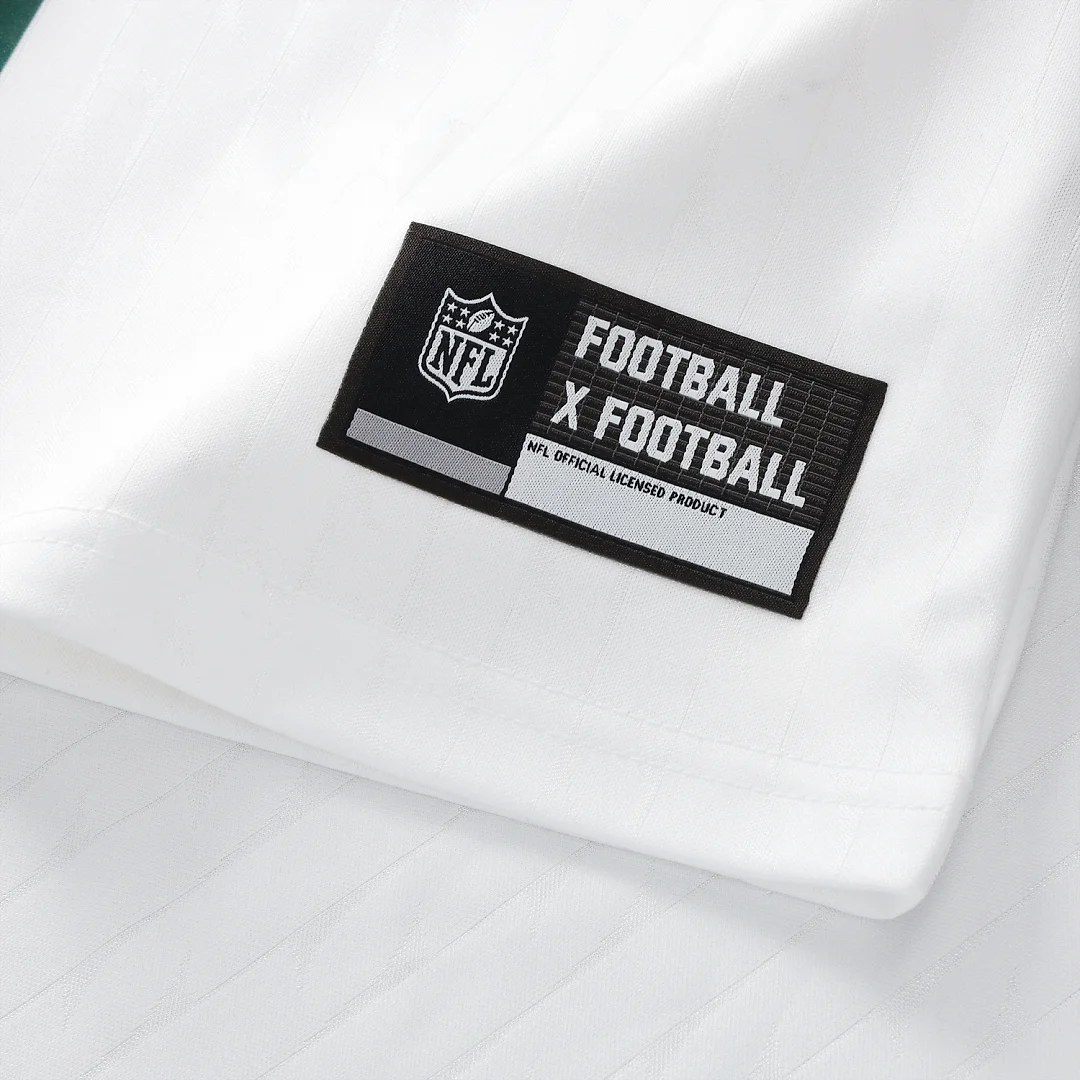Zennovawear New York Jets Youth Football x Football V-Neck Fan Top - White