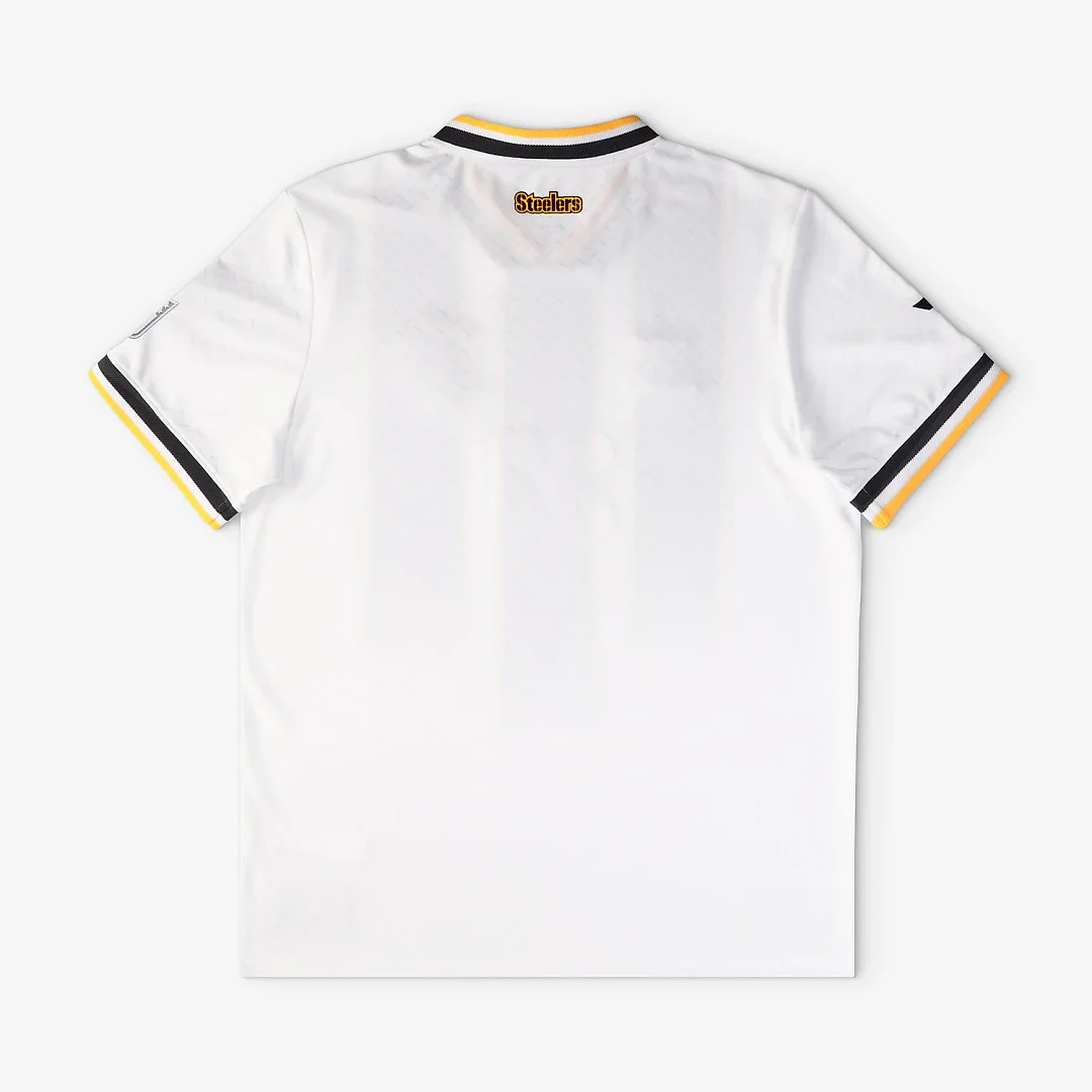 Zennovawear Pittsburgh Steelers Youth Football x Football V-Neck Fan Top - White