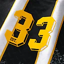Zennovawear Pittsburgh Steelers Youth Football x Football V-Neck Fan Top - White