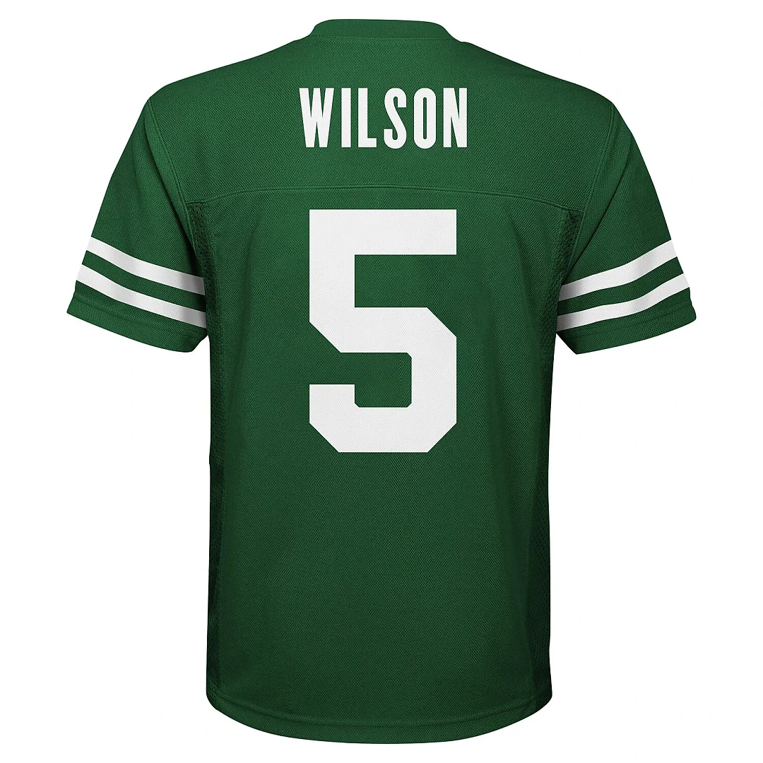 Zennovawear Garrett Wilson New York Jets Youth Replica Jersey - Green