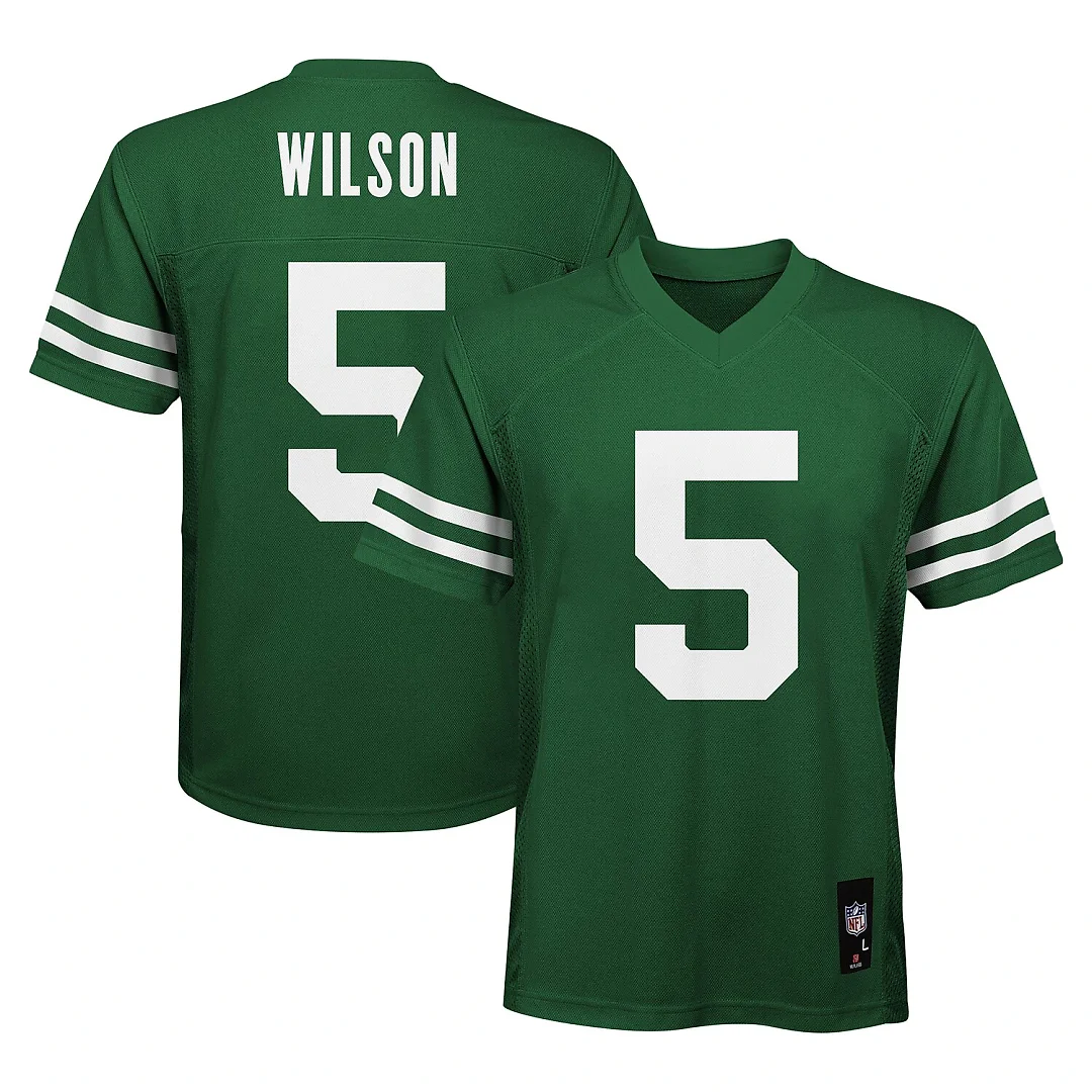 Zennovawear Garrett Wilson New York Jets Youth Replica Jersey - Green