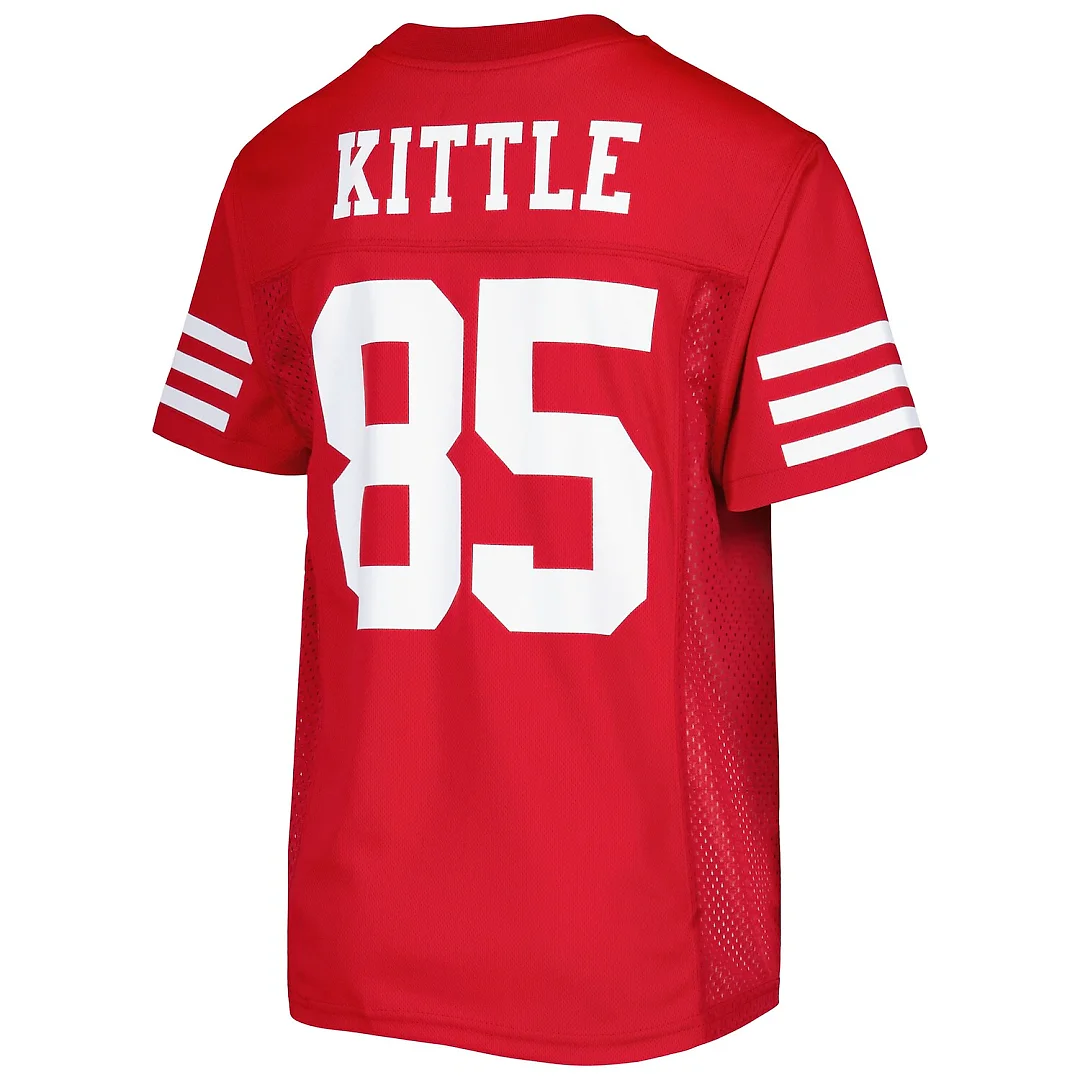 Zennovawear George Kittle San Francisco 49ers Youth Replica Jersey - Scarlet