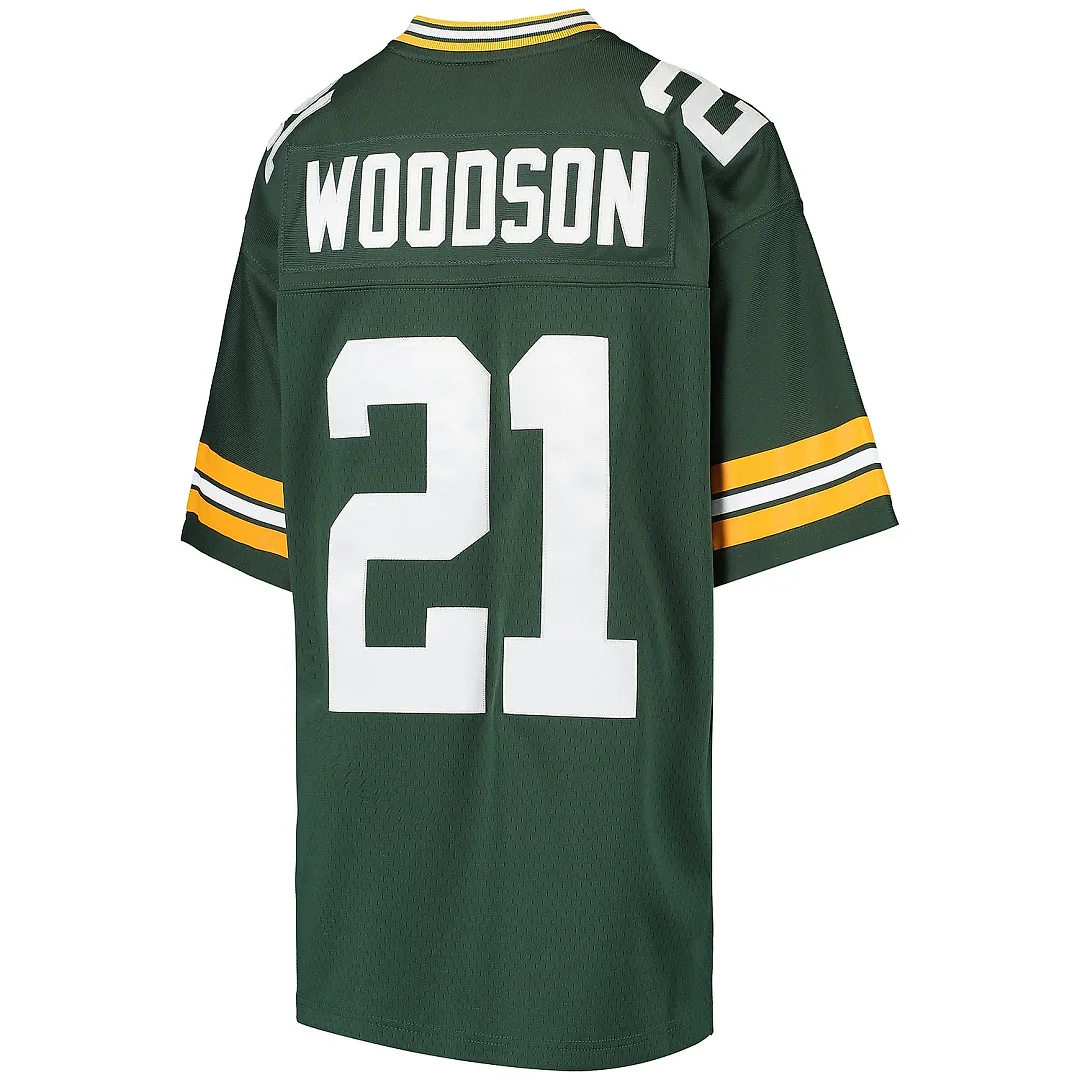 Zennovawear Youth Green Bay Packers Charles Woodson Mitchell & Ness Green Retired Player Legacy Jersey